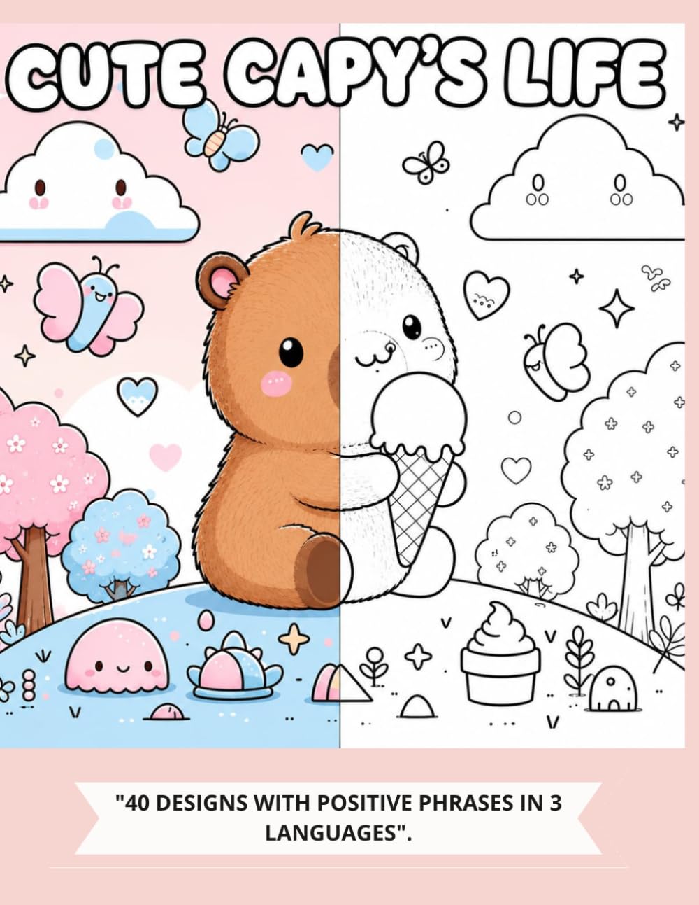 CUTE CAPY'S LIFE: coloring book (Cute World Coloring & Languages)
