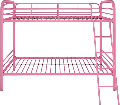 Miniatura 5 de DHP - Litera con cama individual arriba y matrimonial abajo, con armazón de metal y escalera