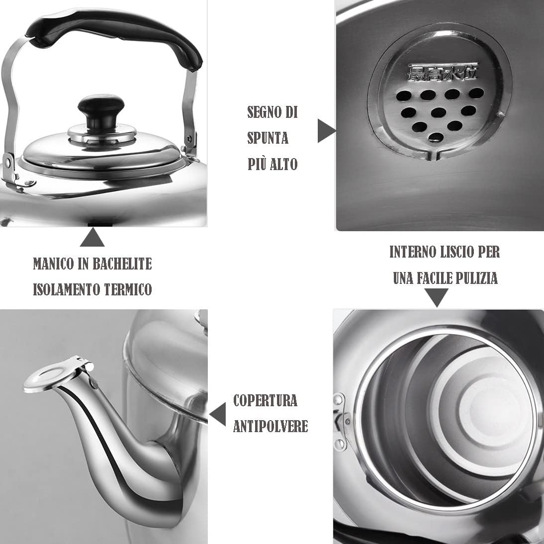 Wood Stove Kettle Teapot with Whistle Steel Tea Household for All Stoves