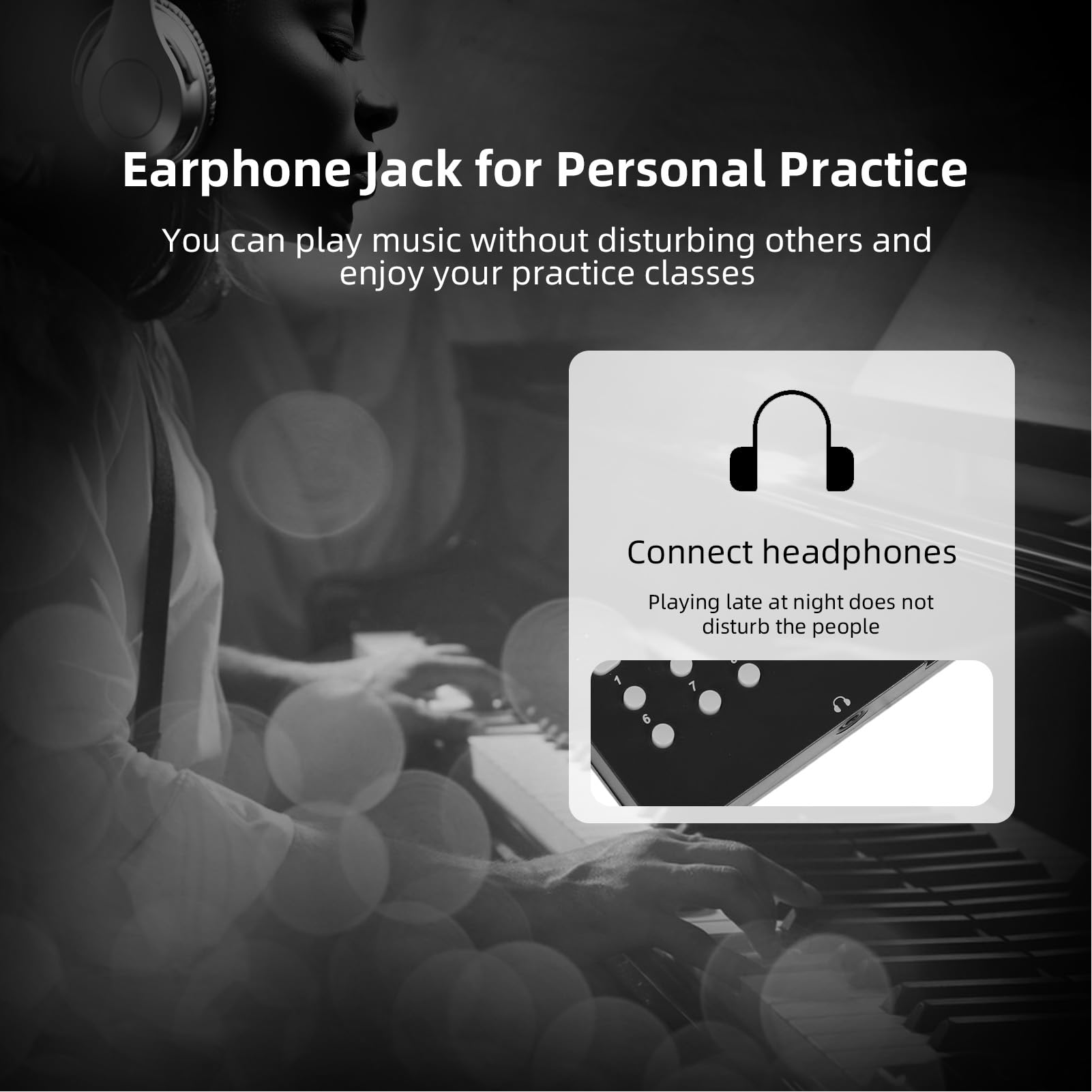 Karlak Pianoforte Digitale Portatile Pieghevole a 61 Tasti con Funzione Didattica per Principianti, Tastiera Elettronica Nera con Borsa, Cavo di Alimentazione USB, Display LED per Viaggi a Casa,