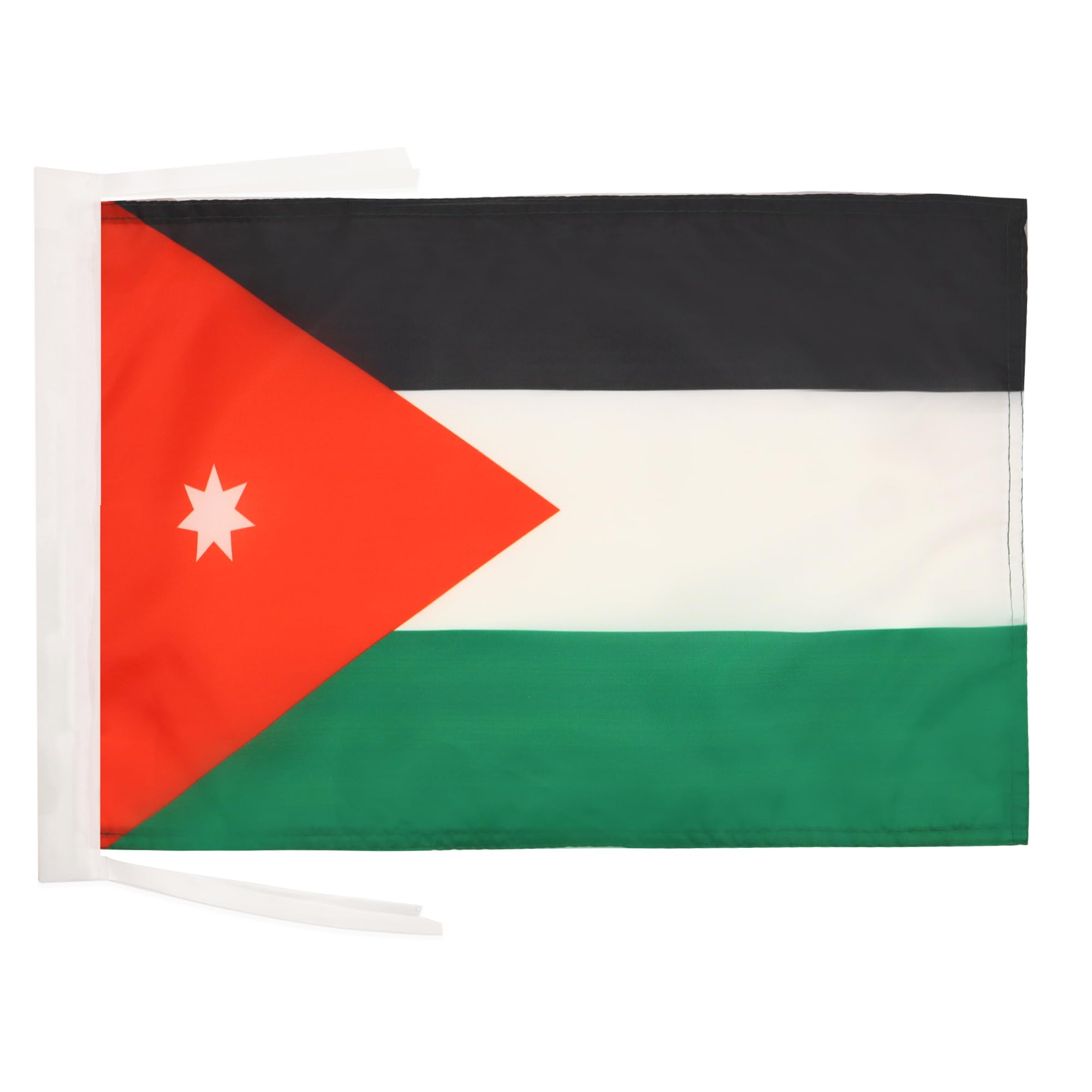 Jordan Flag 18'' x 12'' cords - Jordanian SMALL flags 30 x 45cm - Banner 18x12 in