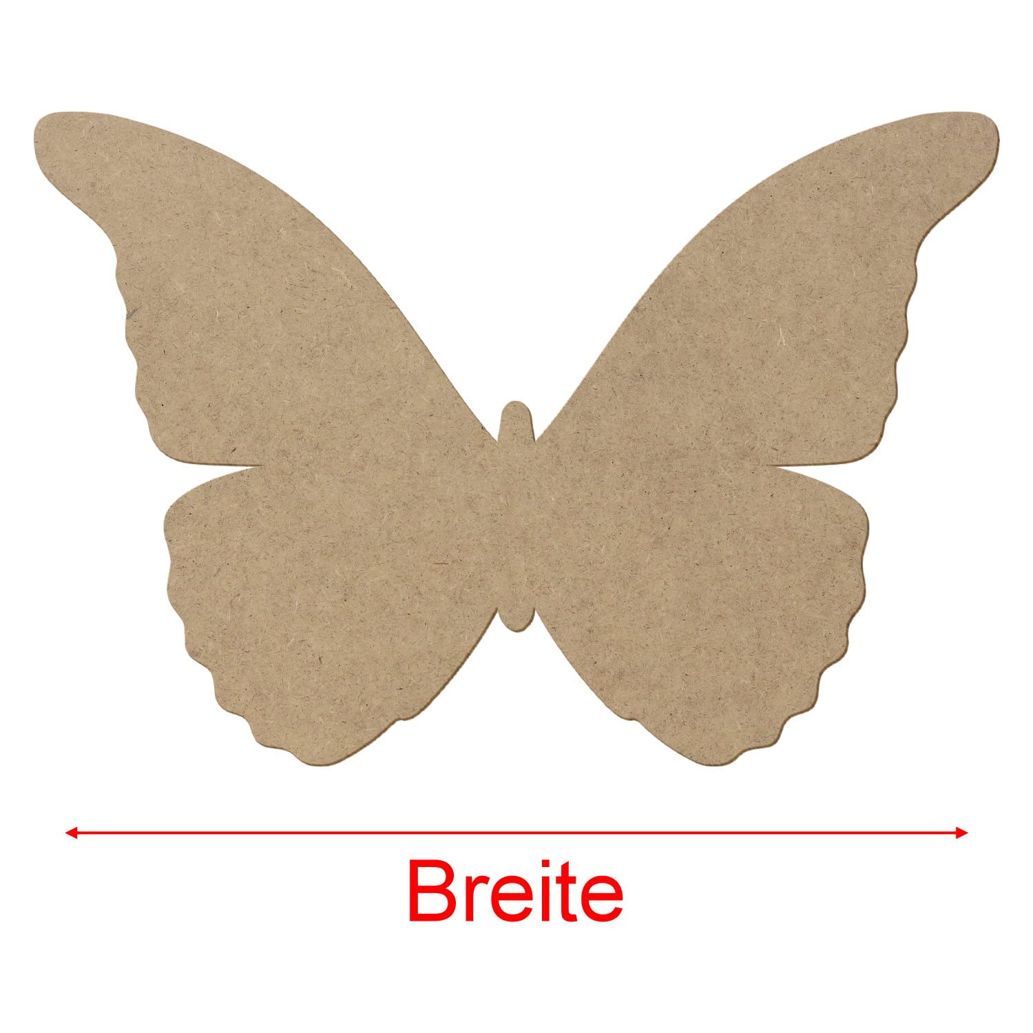 Papillon en bois MDF - Décoration bricolage 5-50 cm - Lot de 10 - Largeur : 30 cm