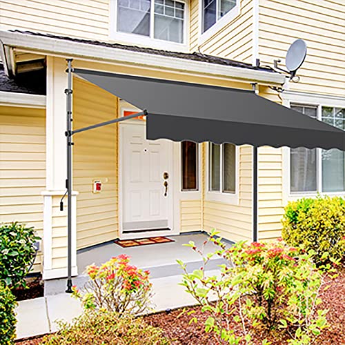 Store banne rétractable 250 cm sans perçage pour balcon et extérieur étanche - 2