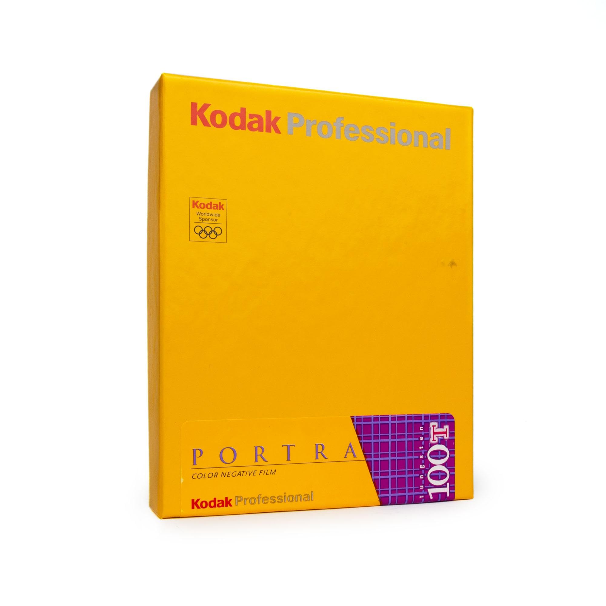 Kodak Professional Portra 100T - Pellicola negativa a colori, 10 fogli, a grana fine, ottimizzata per luce di tungsteno, conservata congelata - MHD: 04/2008