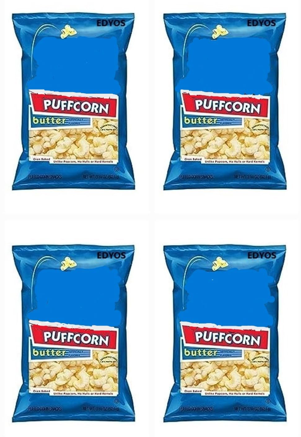 Puffcorn Butter Puffed Corn Snacks, 3.25 oz (1 Bag) - SET OF 4