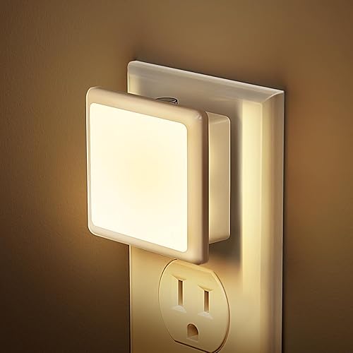 Miniatura 8 de JandCase Luces nocturnas ámbar enchufables a la pared 4 unidades, luz nocturna LED enchufable del atardecer al amanecer, luz nocturna para niños de