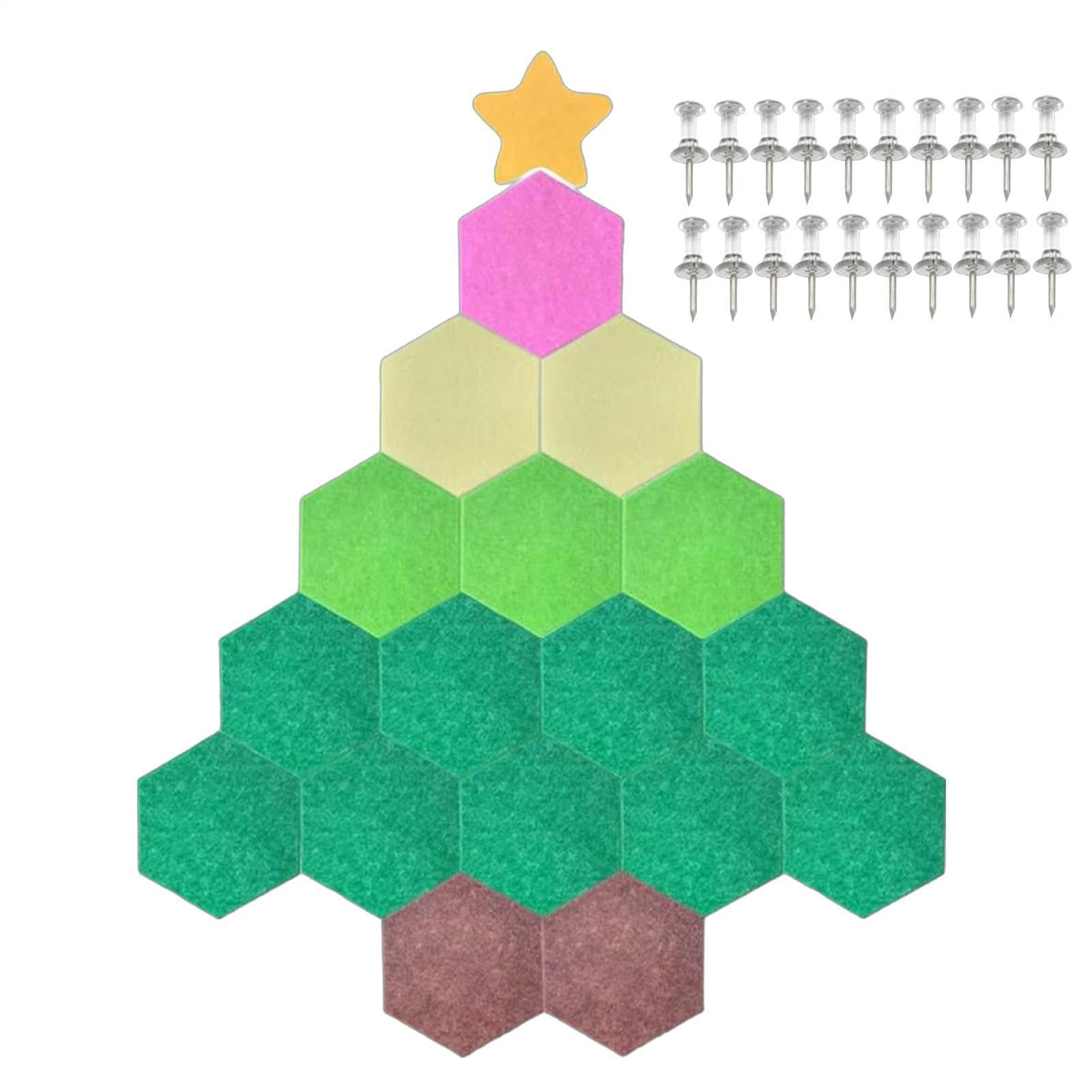 Decoración de pared árbol de Navidad de fieltro 130 x 150 cm Decoración