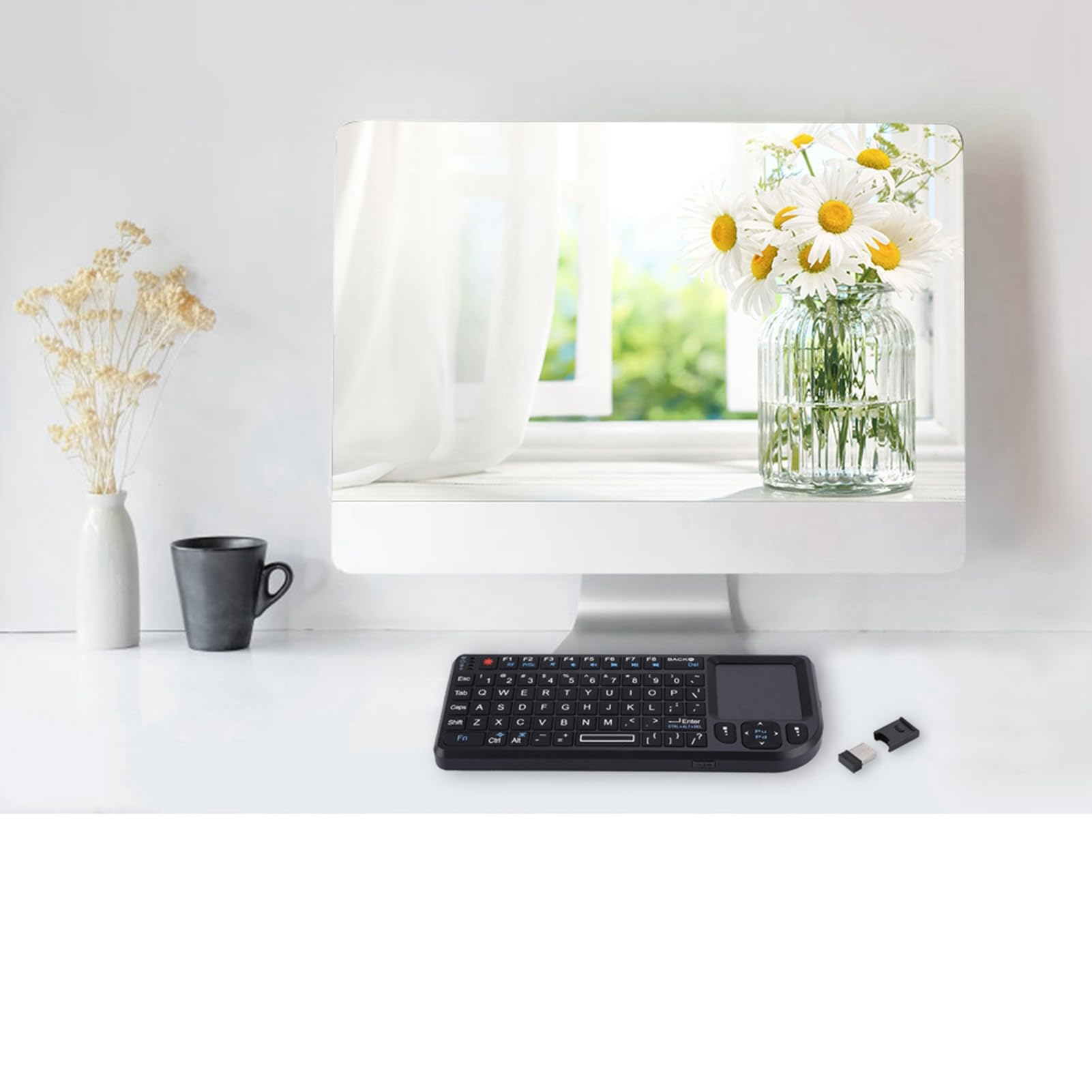 Mini Bezprzewodowa Klawiatura Bezprzewodowa i Myszy Touchpad Myszy, Ultra Cienki Klawiatura USB dla dla 360