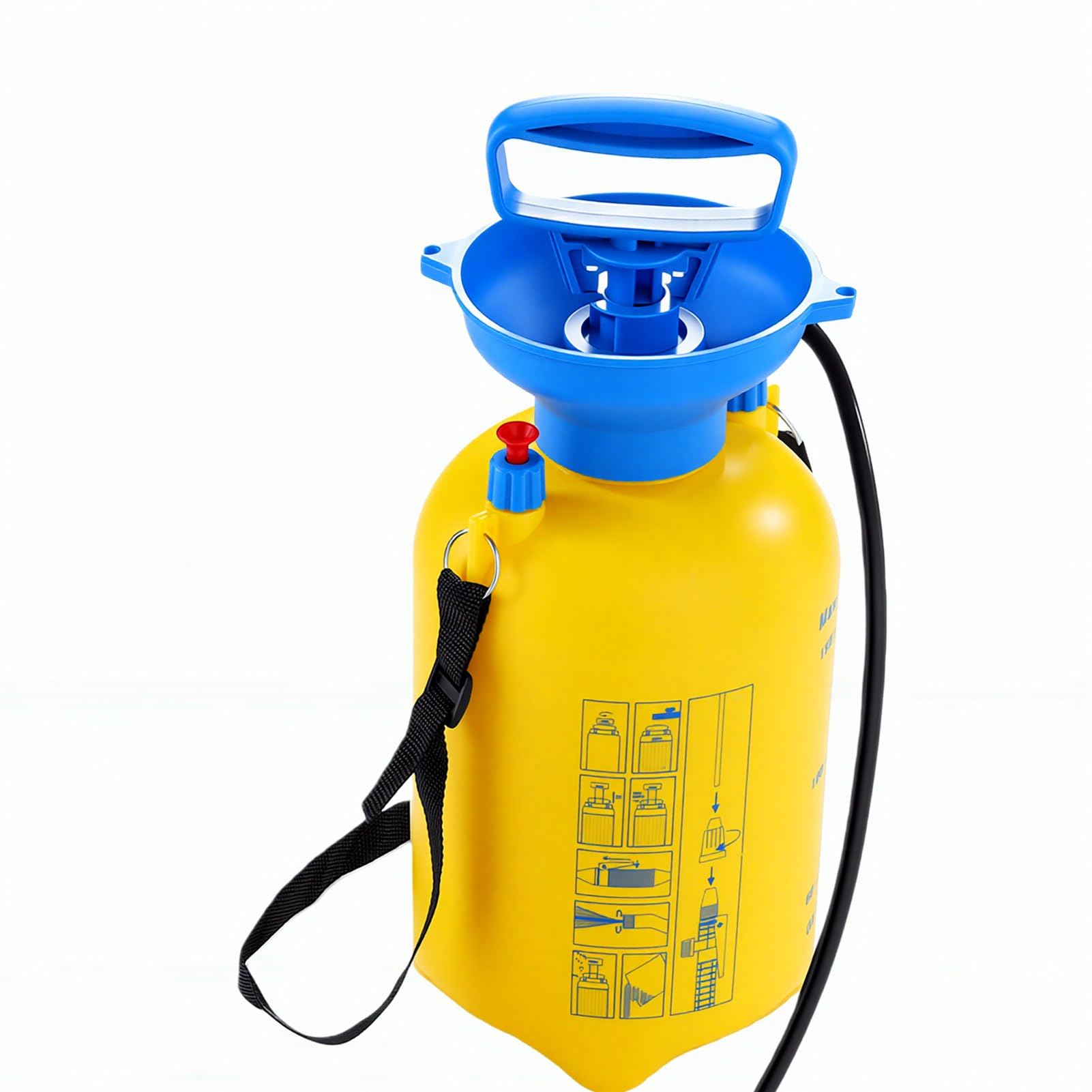 Asixxsix Spruzzatore a Pompa Manuale, Spruzzatore a Pressione Da Giardino Da 5 Litri Con Ugello Regolabile E Tracolla Bacchetta per Irrigazione Leggera Pulizia Multiuso per Erbacce