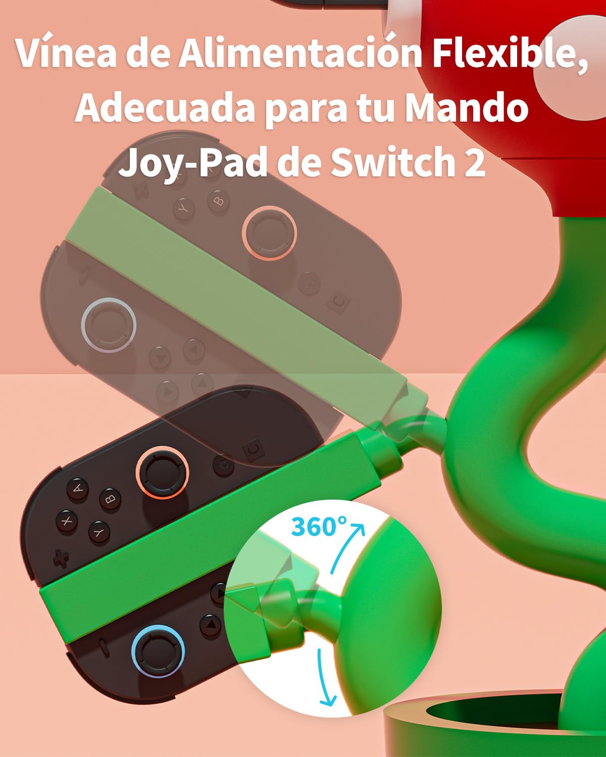 Docking Station Compatible con Switch 2, Base de Carga para Switch2/joypad, POWKONG Charging Station Piranha2 Cargador con puertos HDMI 4K 60Hz/USB 2.0/USB-C, Carga Rápida PD
