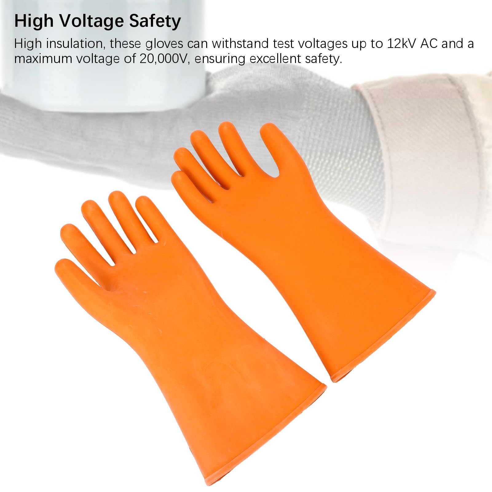 Gants isolés haute tension en caoutchouc, 1 paire, résistants aux coupures, imperméables, 20000v, pour électricien