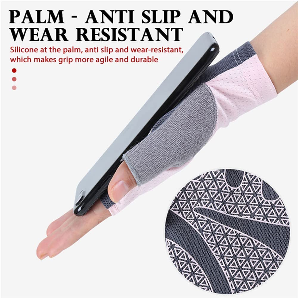 Guantes Deportivos Antideslizantes para Gimnasio, Guantes de Entrenamiento para Levantamiento de Pesas a Prueba de Golpes, Guantes de Ciclismo de Medio Dedo para Hombres y Mujeres Drop (AL)