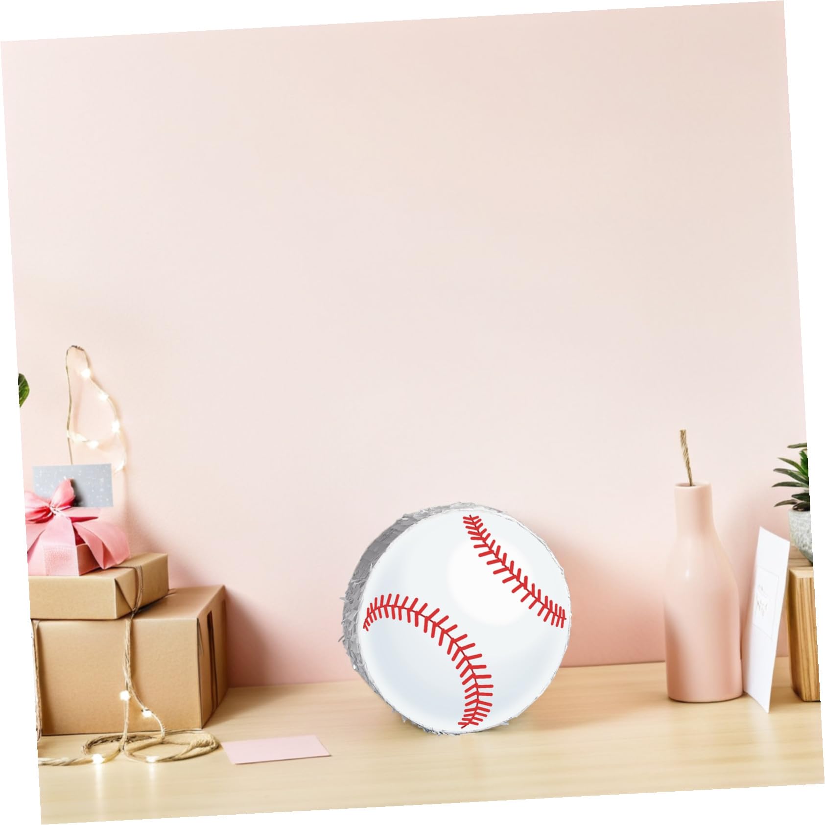 Abaodam Piñata de Béisbol para Fiestas Infantiles Divertido con Bate y Máscara Rellenable y Colgante Decoración Temática Deportiva para Cumpleaños y Shower