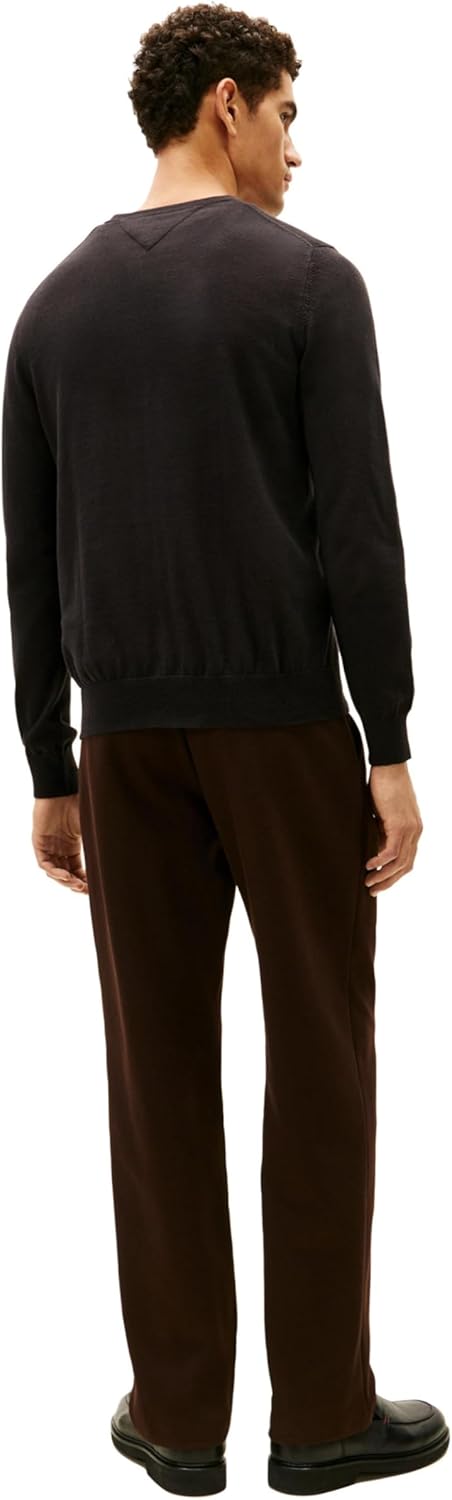 Tommy Hilfiger Mens Essential Long Sleeve Cotton V-Neck Pullover Sweater - Image 4