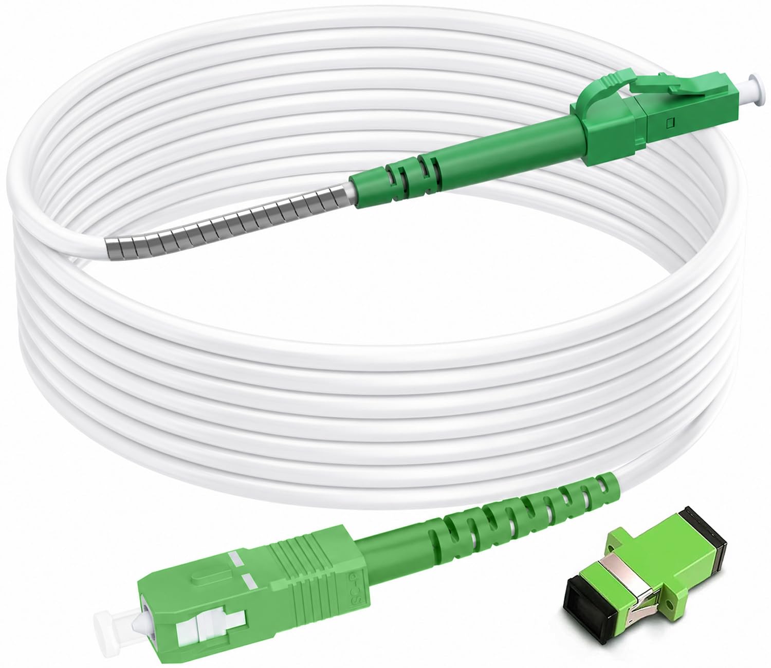 OS2 Gepanzertes LWL Kabel LC/APC auf SC/APC mit Adapter, 50m