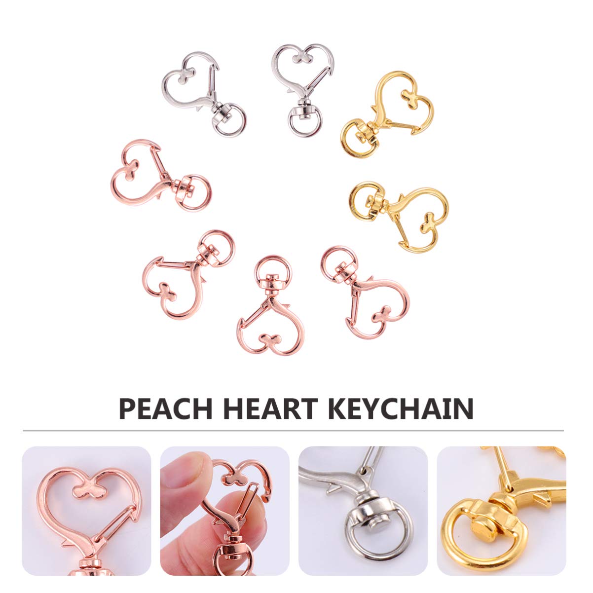 Porta a Molla in Metallo O Ring Portachiavi apribile Borsa in Pelle Cintura con Fibbia Catena per Cani Chiusura a Scatto Clip Trigger Bagagli in pelletteria