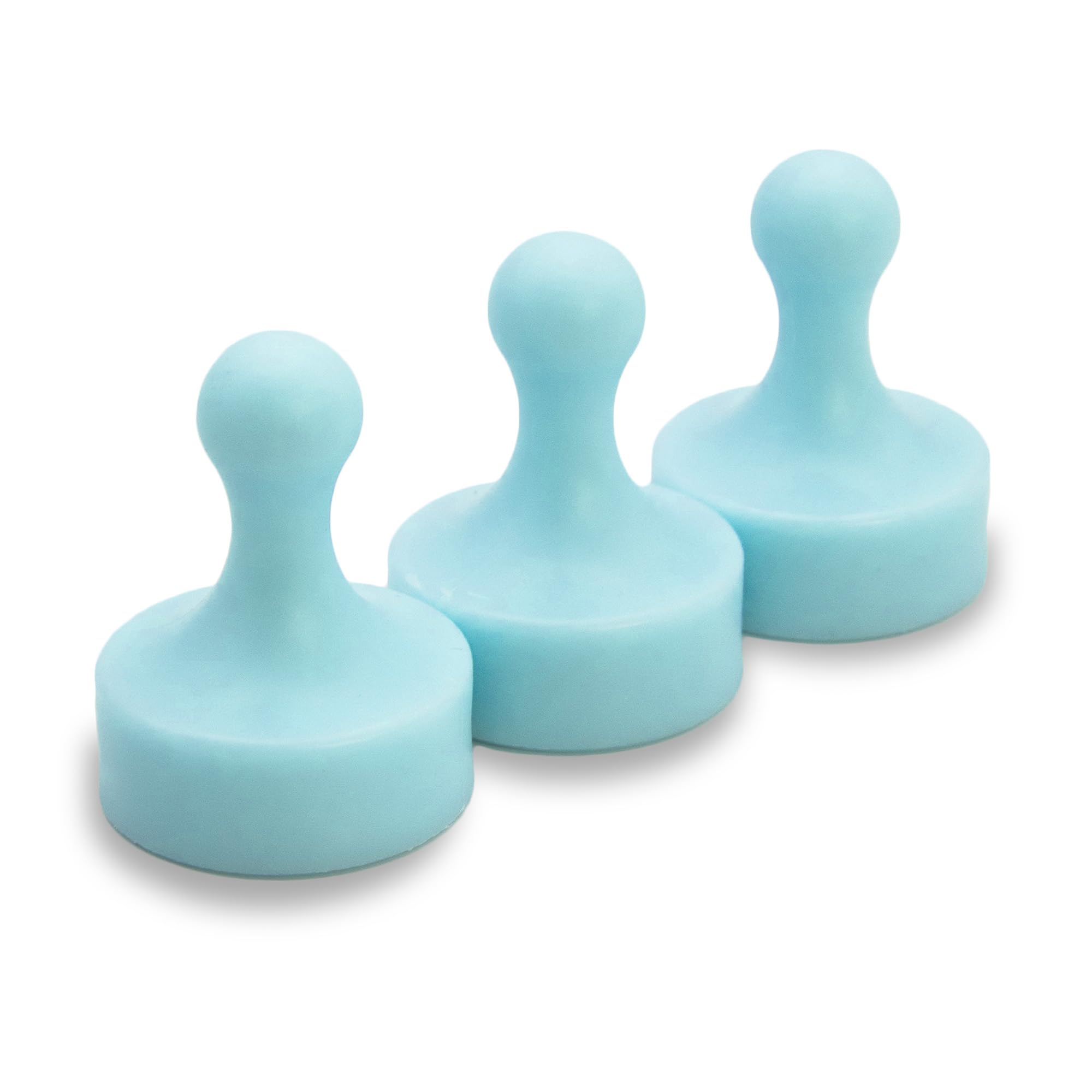 GLASSBOARD STUDIO Powerful Neodymium Magnets, Pawn-Shaped - Strong Fridge/Refrigerator and Whiteboard Magnet, Ideal for Office, Kitchen, Crafts - Rare Earth, Heavy Duty (3, Breezy Blue) — image 1