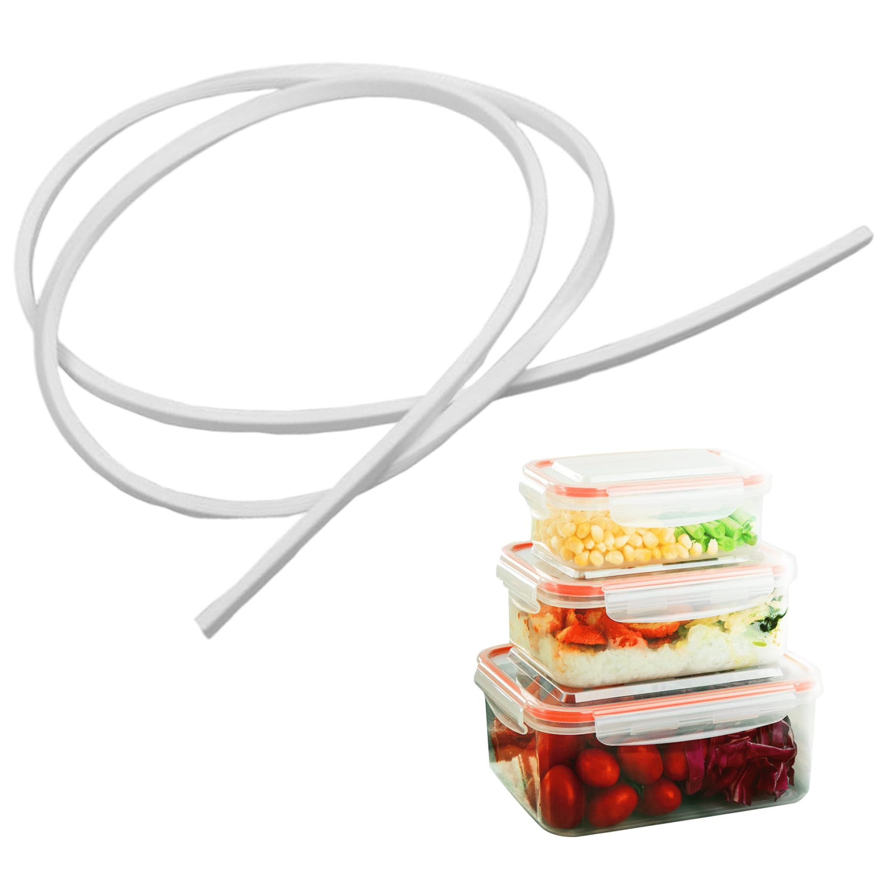 Silicone Gasket 16.4ft Flexible Water Bottle Gasket Replacement Food-Grade Sealing Reusable for Food Storage Containers Lid More Decoration