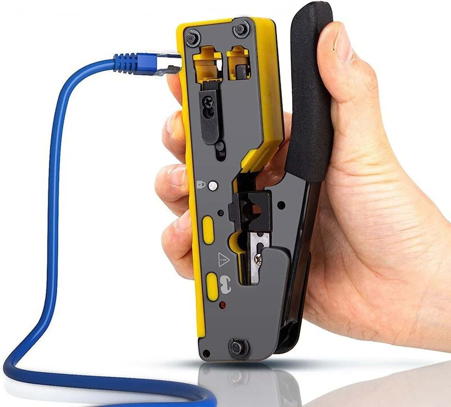 Herramienta de crimpado Mini Herramienta de Red integrada Multifuncional Crimpadora de Cables Terminal de Cable Ethernet Alicates peladores de crimpadora de Cables