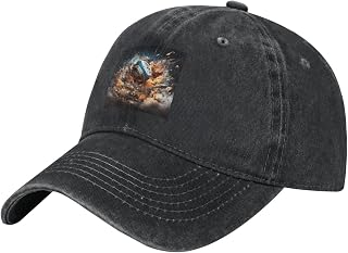 Rugby on Fire 100% Cotton Washed Denim Baseball Cap