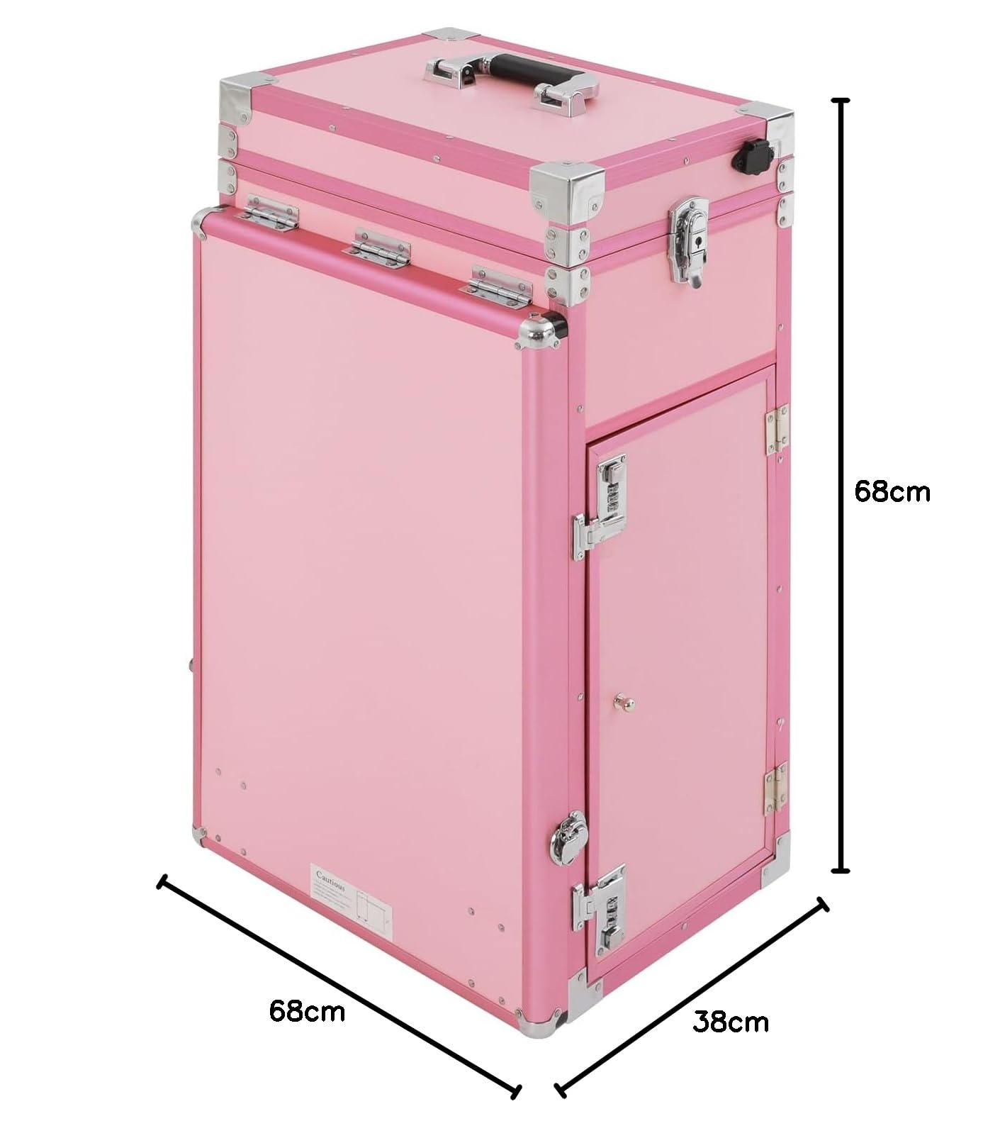 Table de manucure, table à ongles, avec 4 tiroirs et télécommande, mobile, pliable, mallette de transport de maquillage, rose