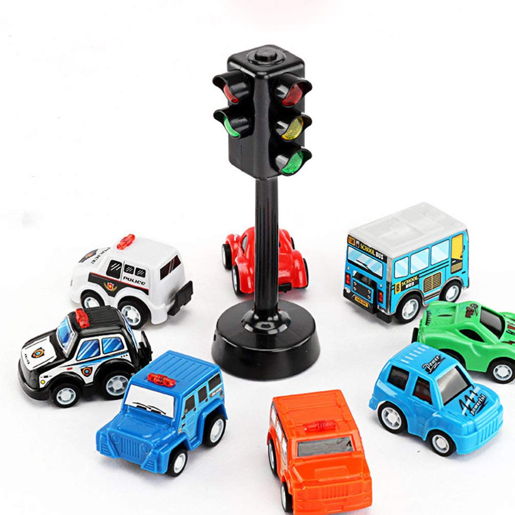 Tomaibaby Kinderspielzeug Verkehrssignal Ampel Mit Blinklicht Und Sound Für Frühkindliche Verkehrserziehung Und Rollenspiele 2 Stück 4.84X1.81X1.81In