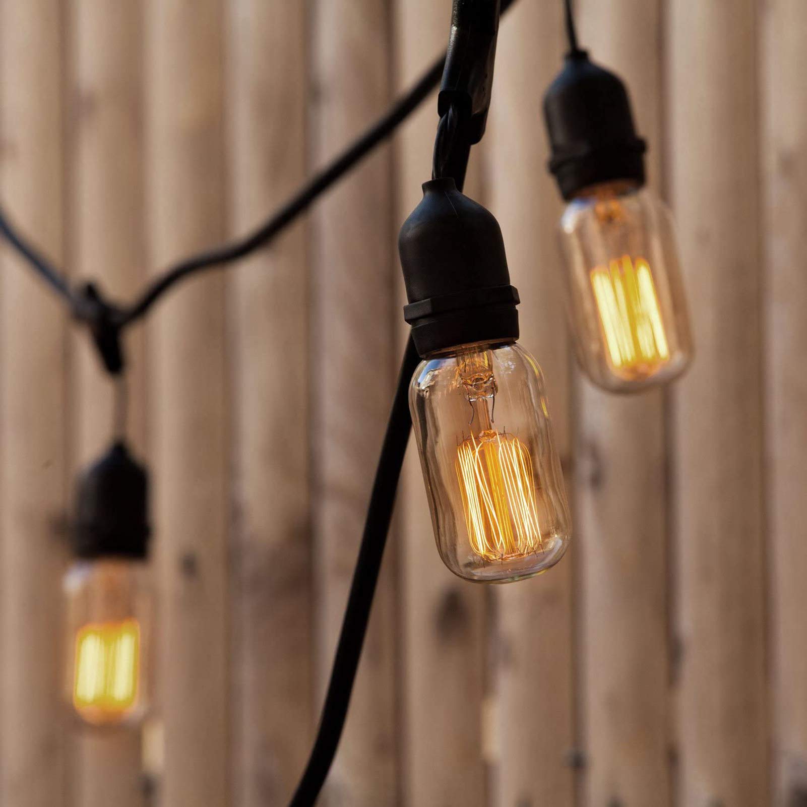 Bombilla Edison LED vidrio ámbar T45, bombilla incandescente Edison Vintage atenuación 40W, bombilla tungsteno sin parpadeo, paquete 4 bombillas Edison E27