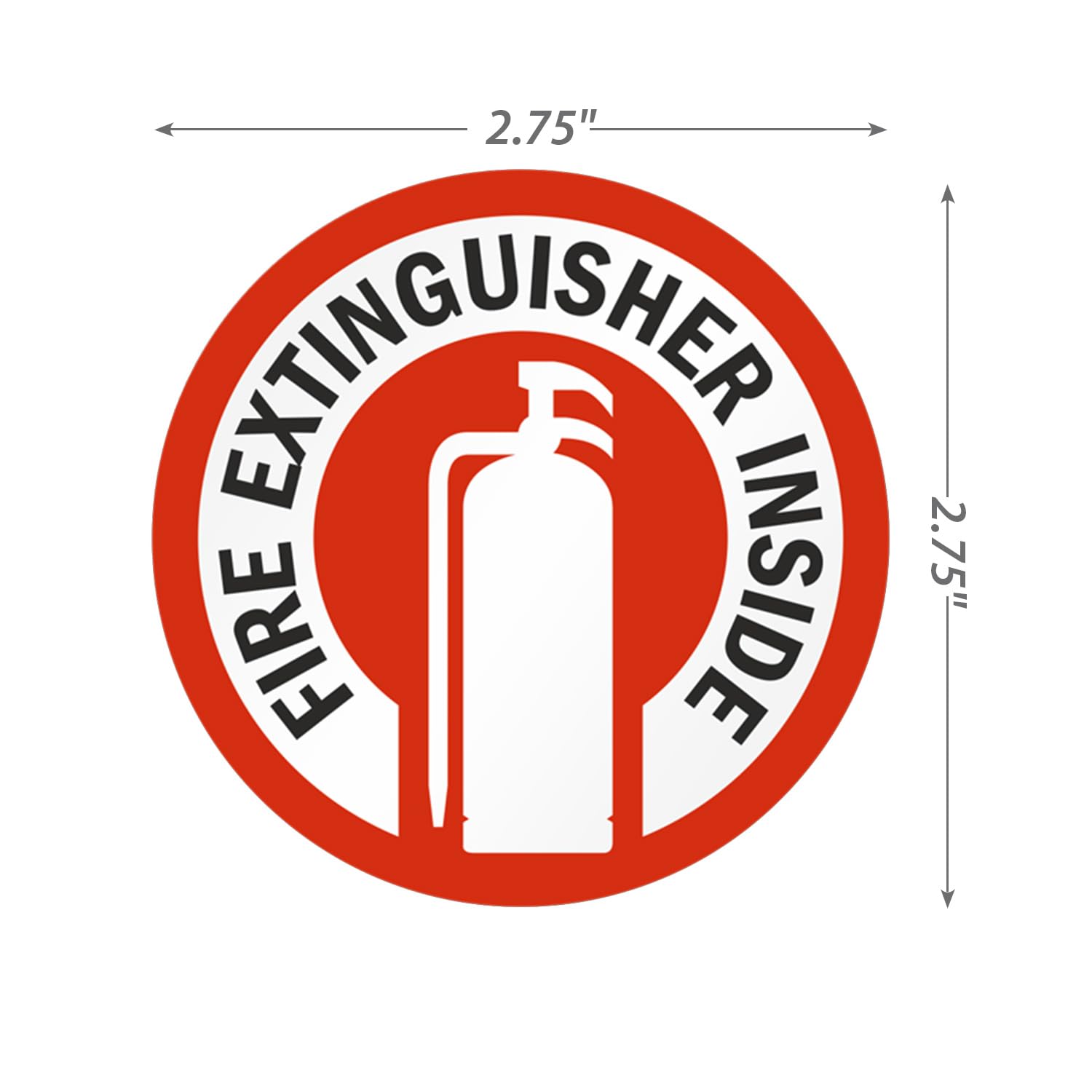 SmartSign Fire Extinguisher Inside Stickers | 2.75" x 2.75" Engineer Grade Reflective Labels with Aggressive Adhesive, Pack of 6 - Image 7