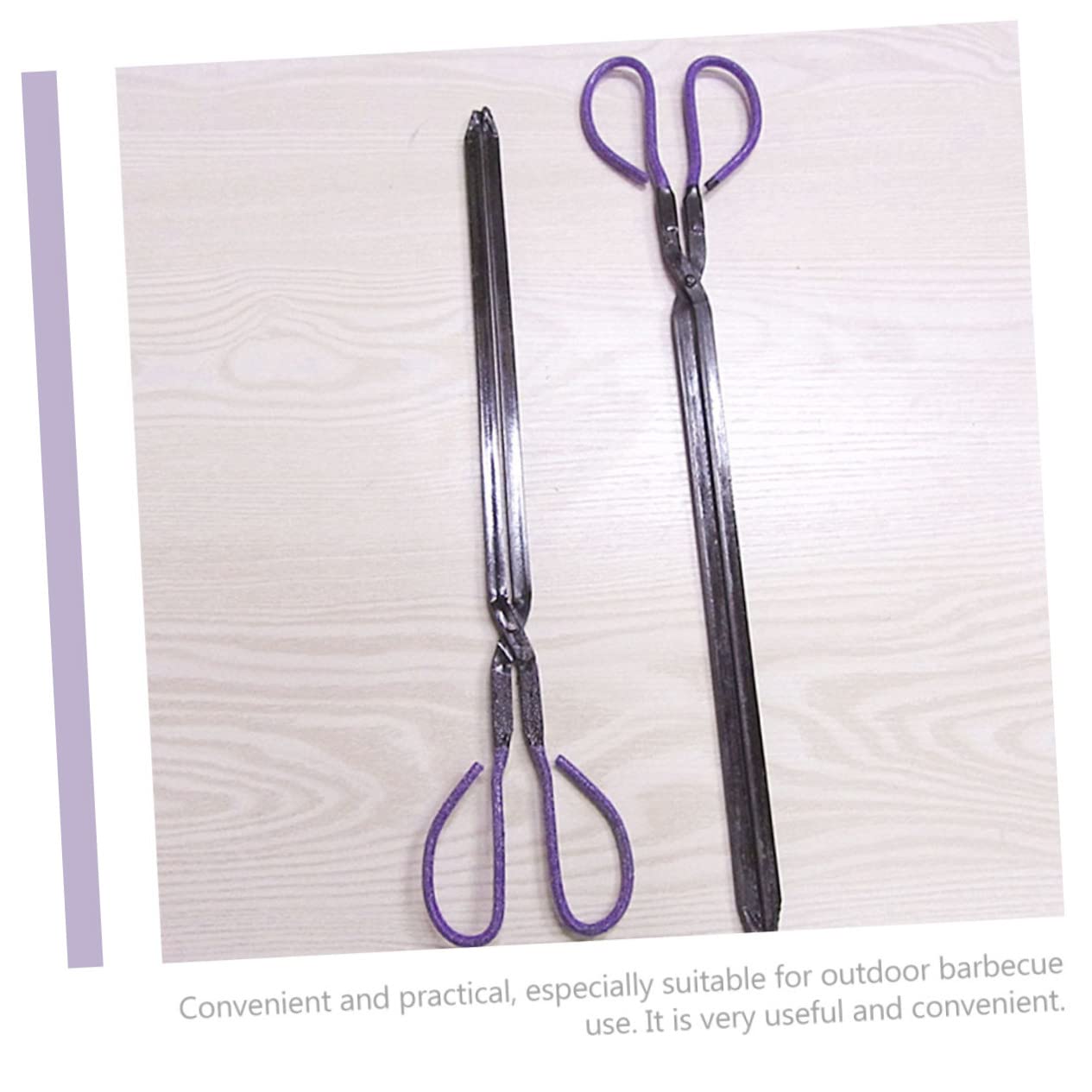 Pinza per Carbone in Ferro Nera 2 Pezzi per Uso Domestico e Outdoor | Clip per Rifiuti e Braci, Portatile e Pratica, Accessorio per Raccolta e Presa Rapida
