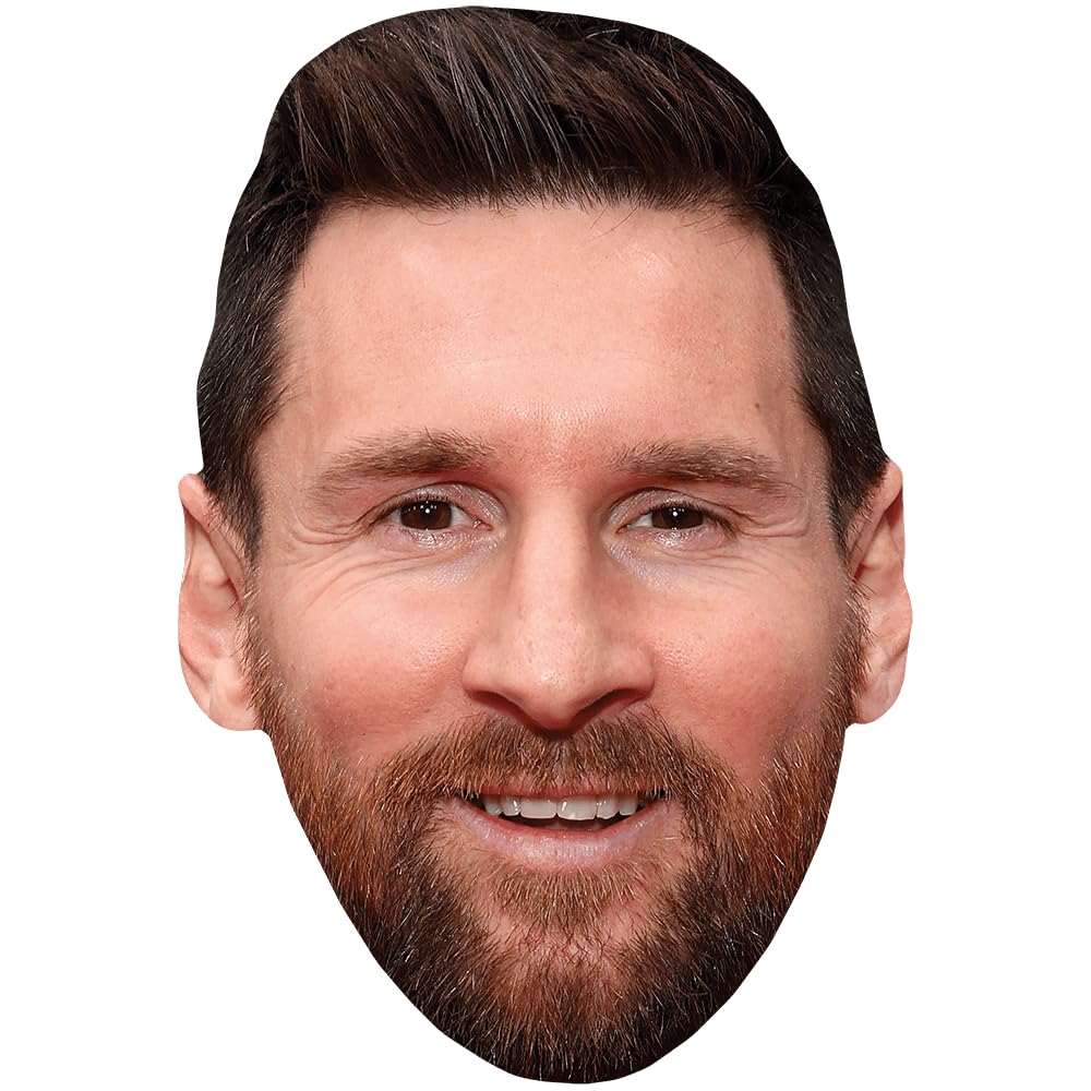 Celebrity Cutouts Lifelike Lionel Messi (Smile) Celebrity Mask, Flat Card Face, Fancy Dress Mask