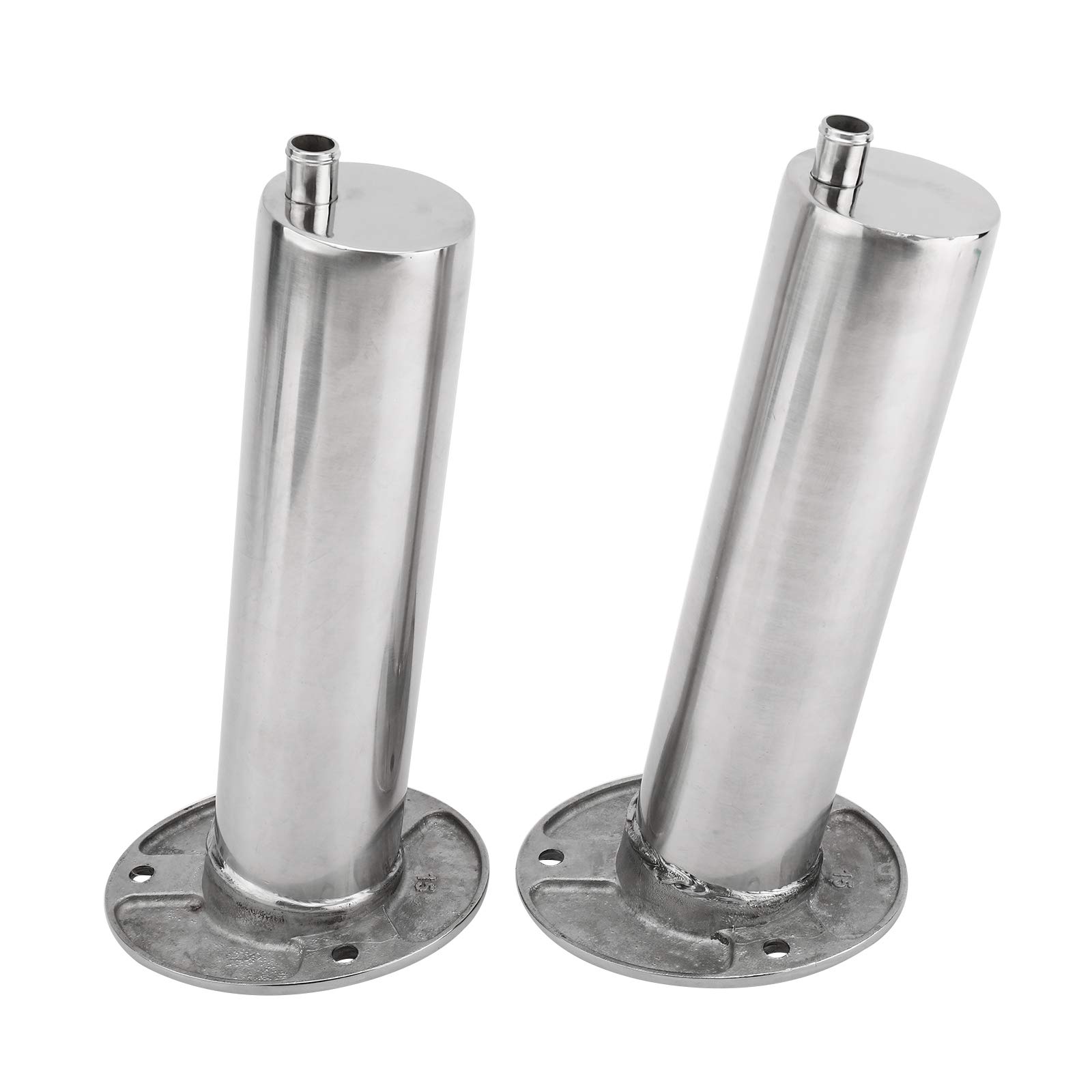 YaeMarine Juego de 2 soportes para caña de pescar de acero inoxidable 316 de lujo con drenaje, soportes para caña de pescar de montaje empotrado, 30 grados, 15 grados, 90 grados (15 grados)