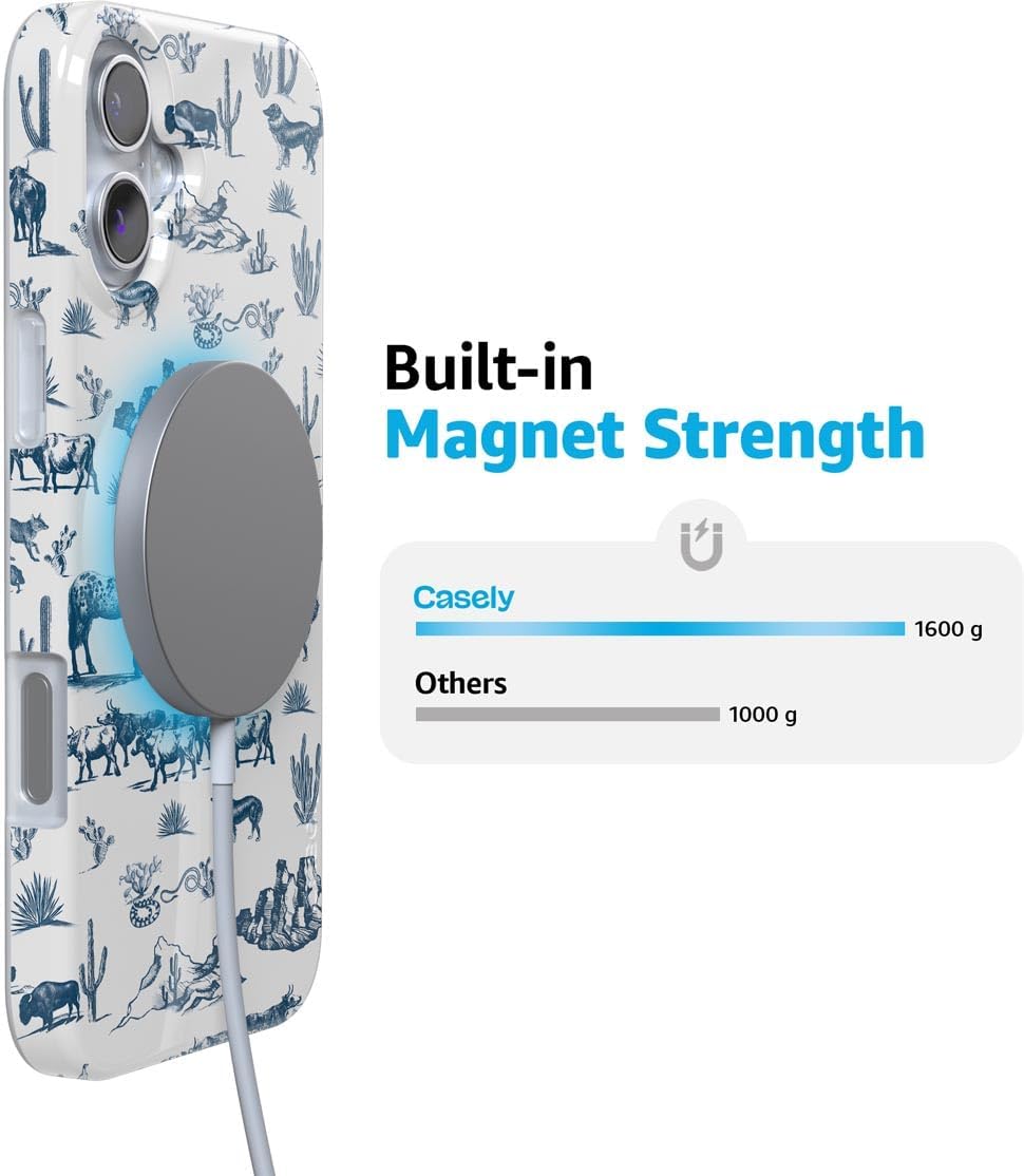 Casely iPhone 16 Case | Wild West Adventure | Desert | Compatible with MagSafe | Classic Ultra Slim Design