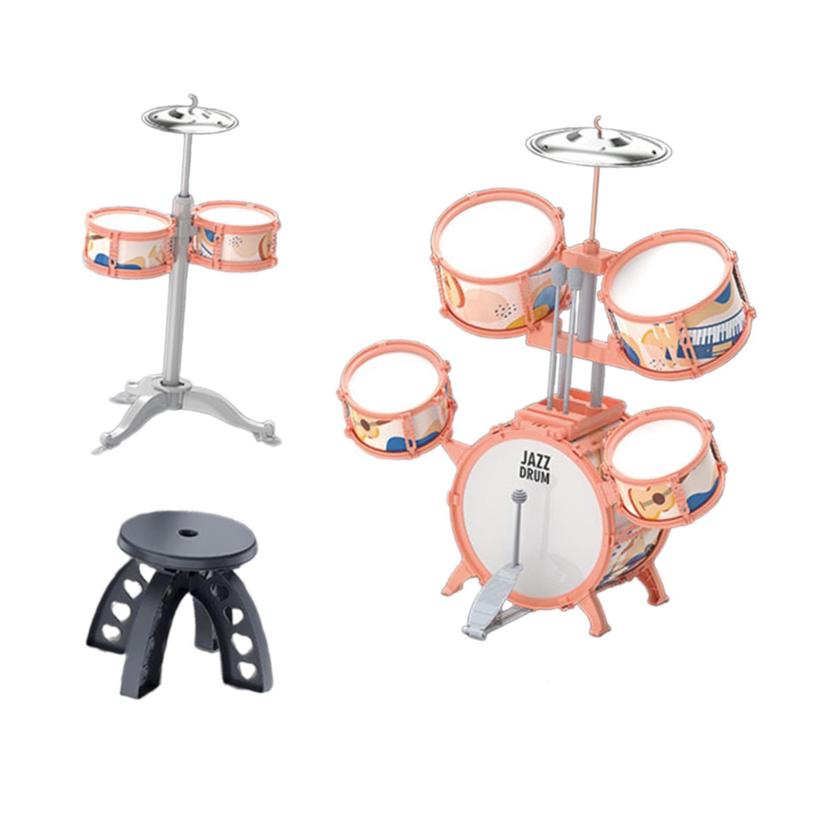 Set Batteria Jazz Per Bambini Con Panchina