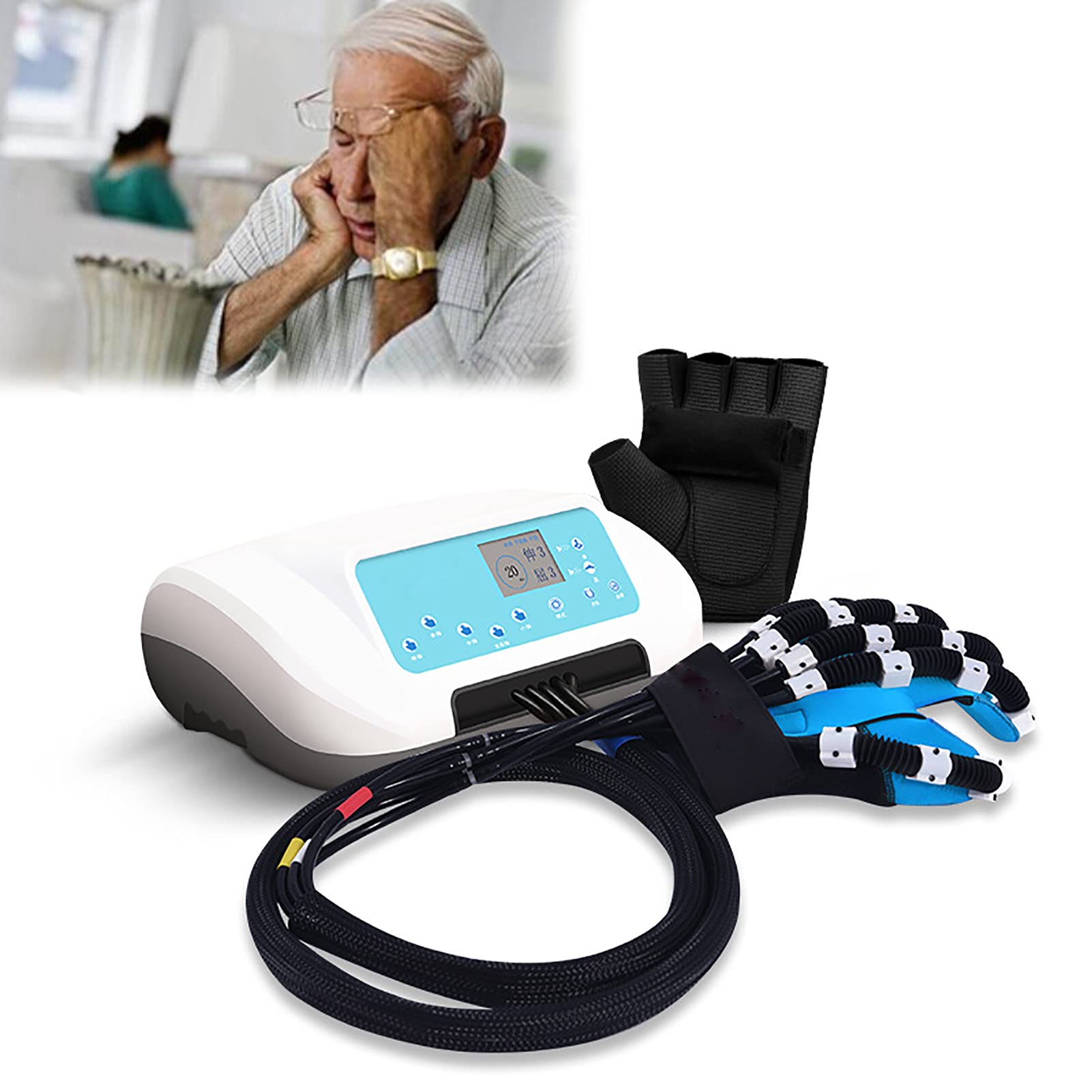 ZZBB Manual Training Exoskeleton Manual Training Rehabilitation Robot Hand Stroke Hemiplegia Rehabilitation Training Equipment Manual Training,Right,M