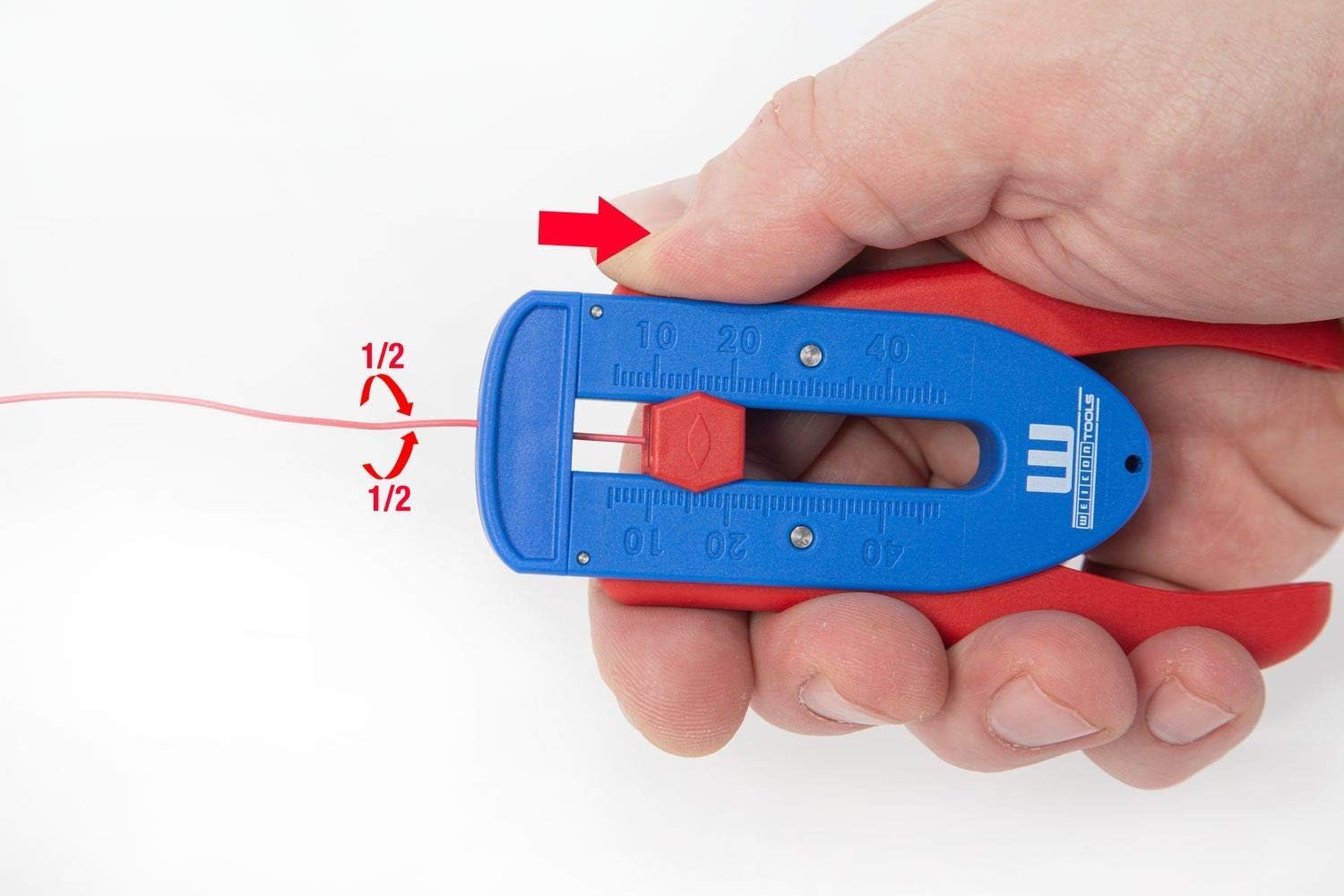 WEICON TOOLS Dénudeur de précision S, Pince à dénuder pour fils fins et torons de 0,12 - 0,8 mm, Fabriqué en Allemagne