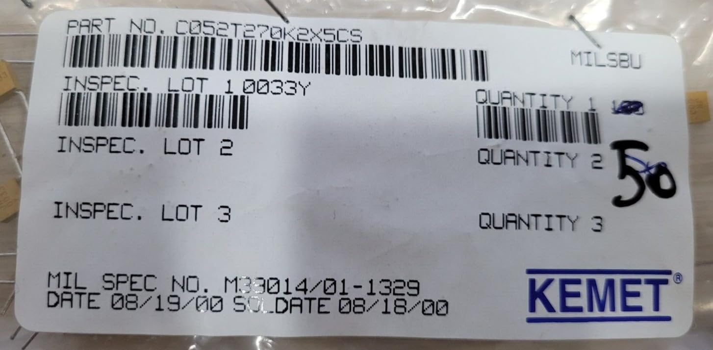 (1 PC) CKR05BX270KS KEMET Compatible with CAP CER RADIAL