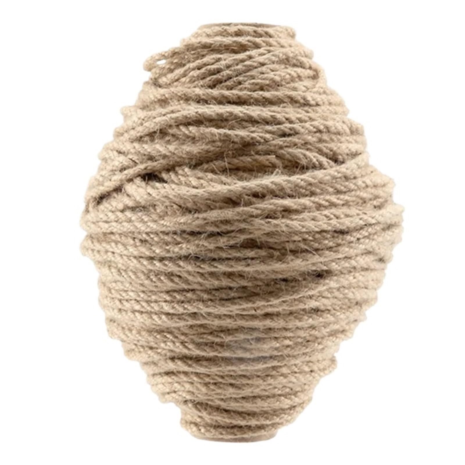 Corda Canapa Naturale Spago da 5 mm, corda di iuta naturale intrecciata 328 piedi, for giardinaggio fai te, artigianato, raggruppamento tiragraffi for gatti, decorazioni for la casa