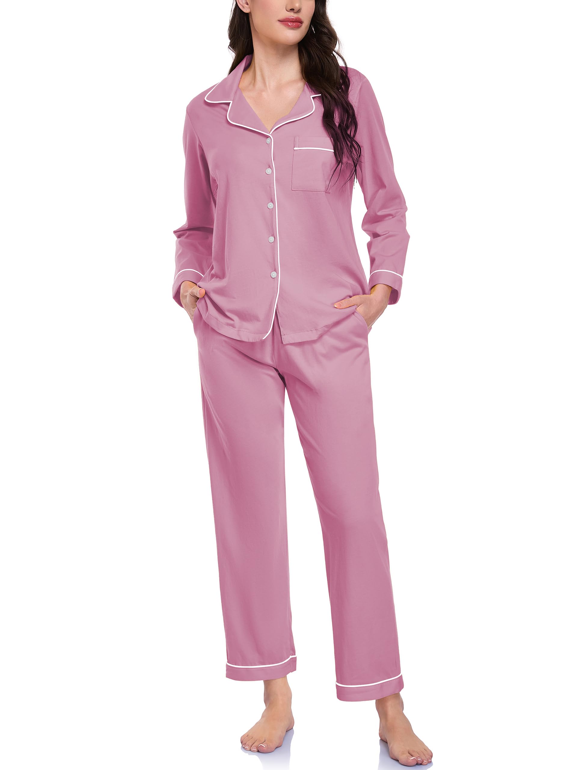 EA'S SECRET Herren-Pyjama-Set aus 100% Baumwolle, kurzärmeli