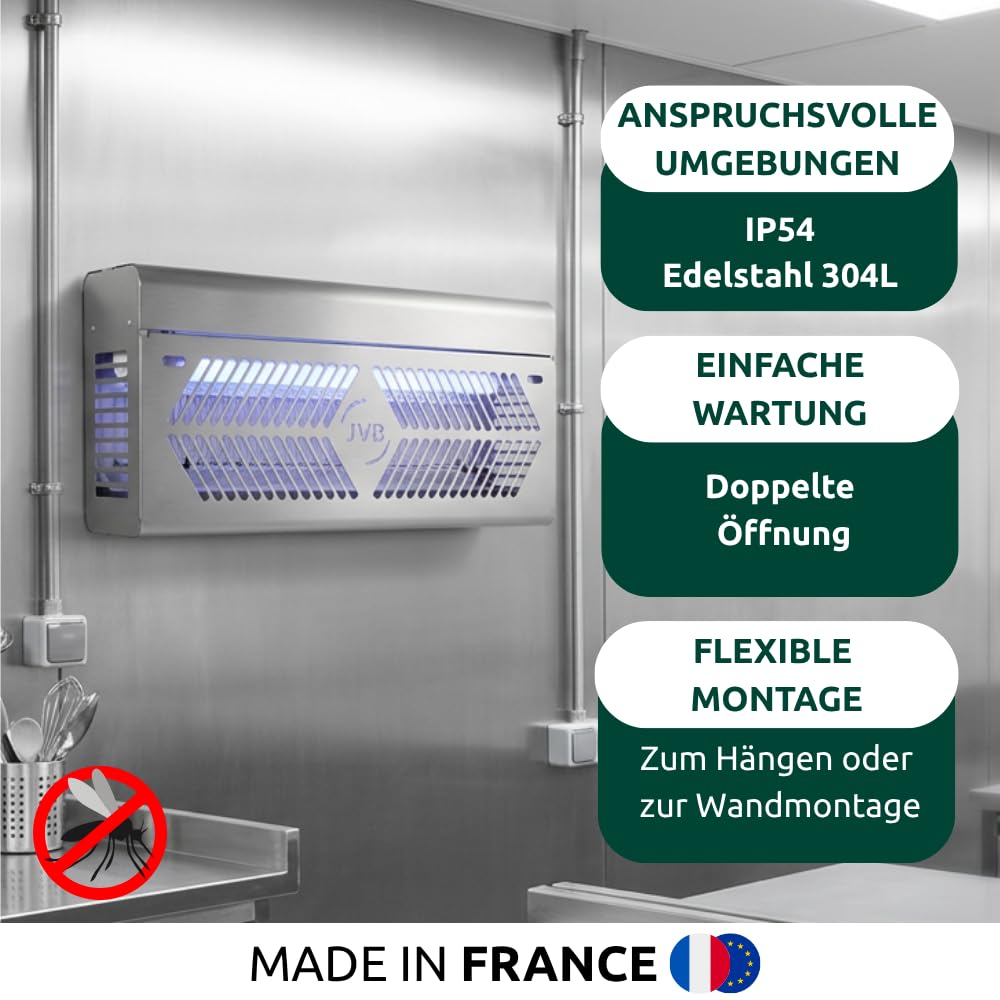 JVD Insektenvernichter elektrisch Industrie PRO IP54, 3700 V, 200 m², Bruchschutz-LED