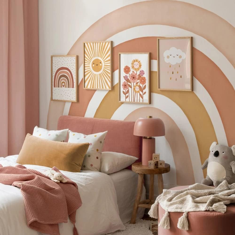 Regenbogen-Wandposter Set – 3 Stück, Je 20,3 X 25,4 Cm, Boho Deko Für Mädchenzimmer & Kinderzimmer