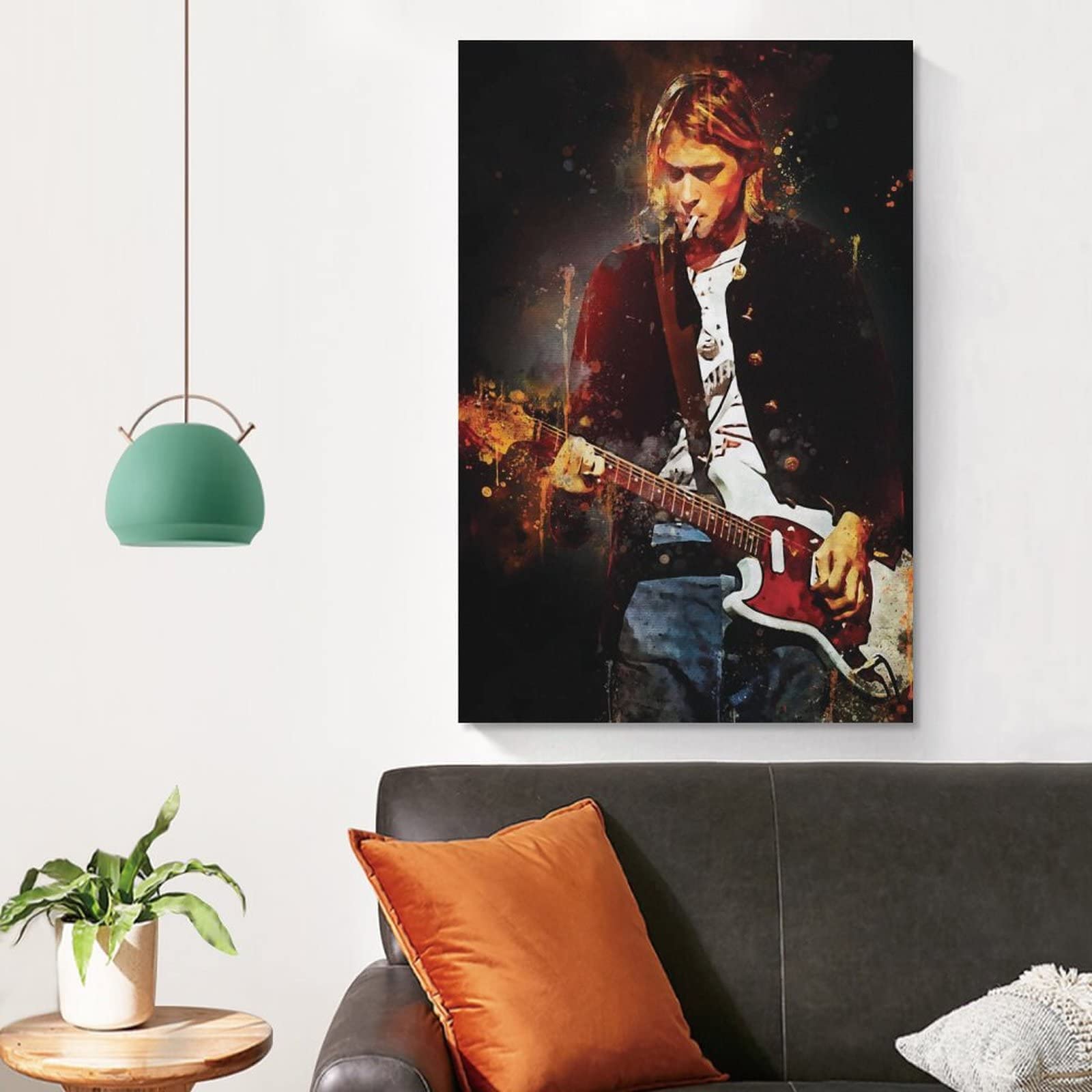 ECGRLNV Impressions sur toile 60 * 90cm Kurt Cobain-389amilys Senza Cornice