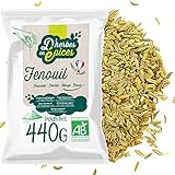 D'HERBES EN EPICES | Semillas de hinojo ecológicos 440g | Tisanas y infusiones orgánicas sueltas | Certificado orgánico | Infusion relajante, caja para regalo