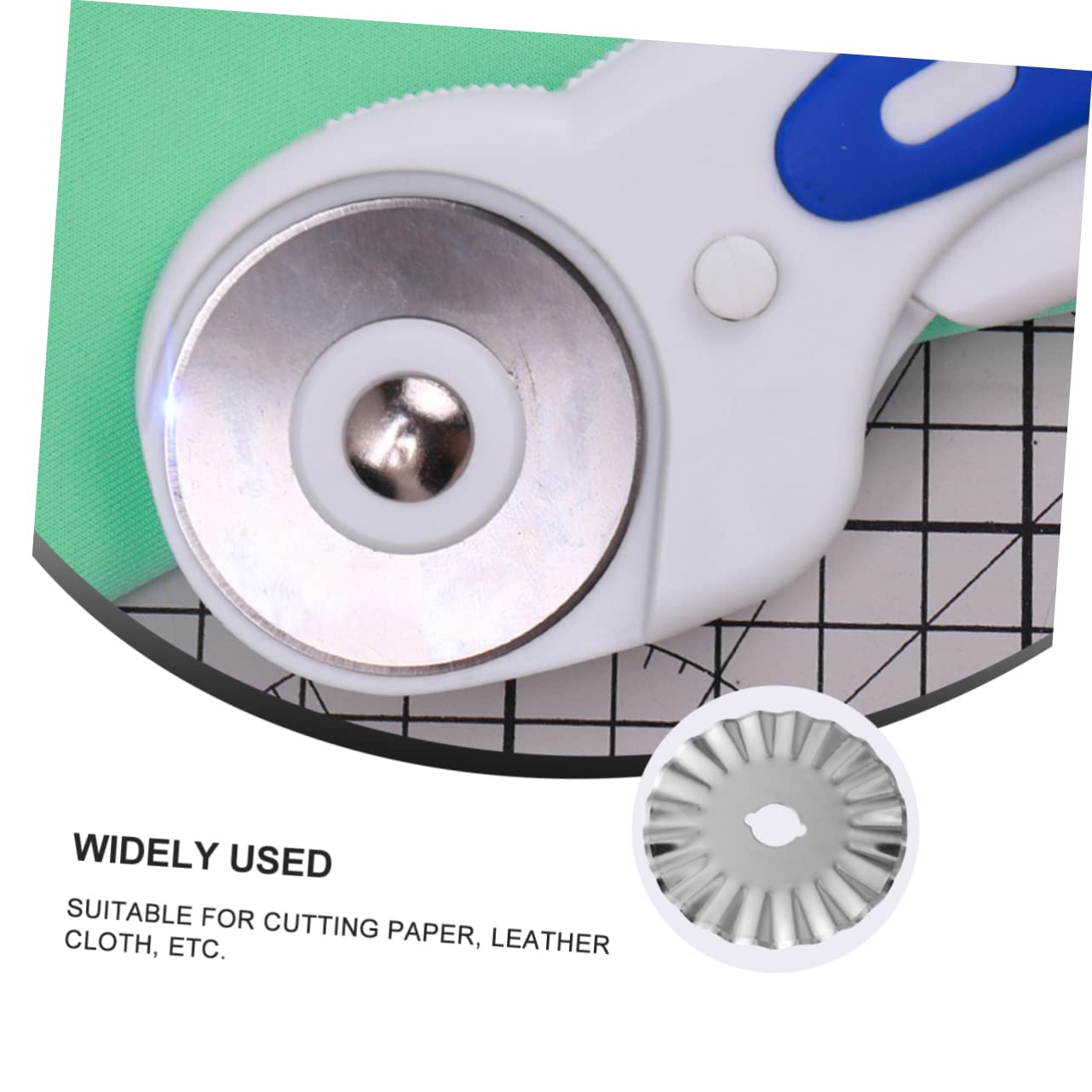 Ciieeo 14piezas Cuchillas De Corte Rotativas Con Estuche De Almacenamiento Cuchillas Para Manualidades Tela Cuero y Papel Acero Rectas Con Rayas Onduladas