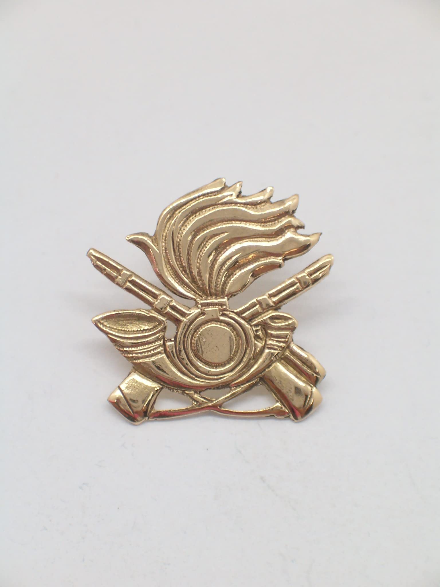Bersaglieri - Spilla da giacca in Oro Giallo 18 Kt (750 millesimi) con il simbolo dei Bersaglieri - stemma - logo - pins - Esercito -