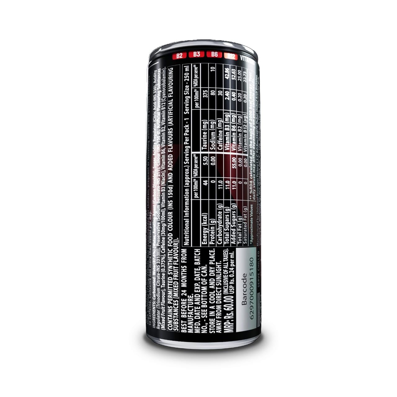 WOX Energy Drink Classic Edition | 250 ML | Pack of 6 : Amazon.in