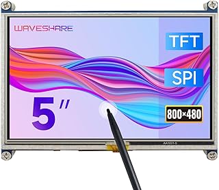 Waveshare LCD Display Module 5inch 800 * 480 TFT Resistive Touch Screen Panel HDMI Interface for Any Version of Rapsberry pi(Pi 2) A/A+/B/B+/2 B/3B