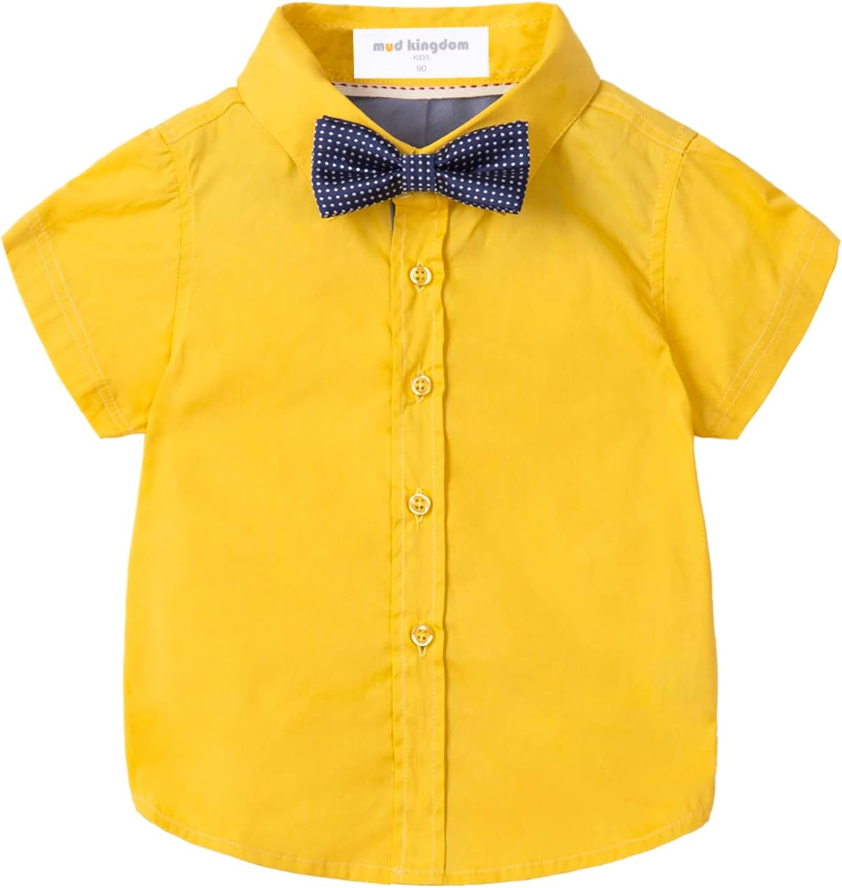 Mud Kingdom Little Boys Dress Shirts Short Sleeve Cute Summer