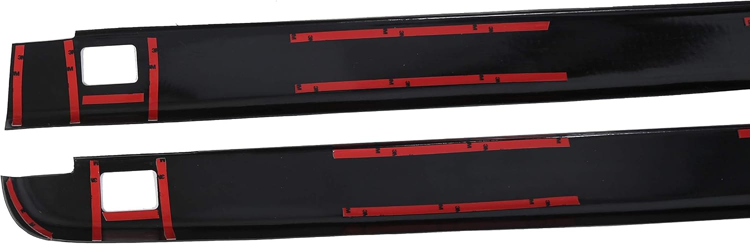 ECOTRIC 6'5" Truck Bed Rail Caps Compatible with 2002-2009 Dodge Ram 1500 2500 3500 (Set of 2) Black Smooth Finish with Stake Pocket Hole Cutouts 72-41451