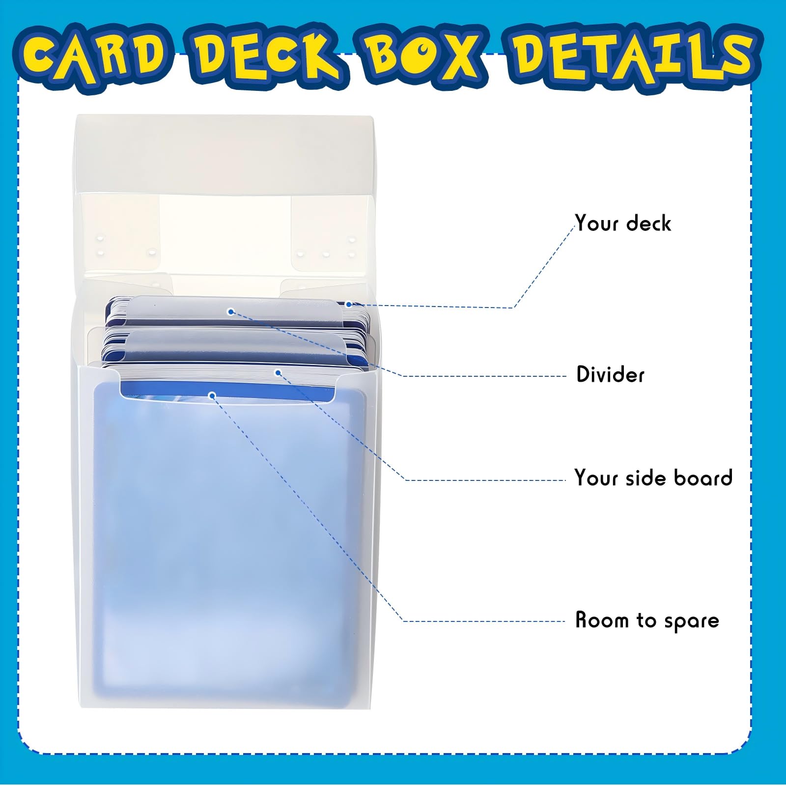 Lot de 32 Boîtes de Rangement pour Cartes TCG, Grande Capacité avec 64 Intercalaires, Peut Contenir Plus de 80 Cartes à Collectionner pour Cartes à Collectionner, Sports et Jeux