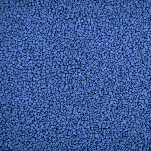 AquaOne Gravier d'aquarium - 5 kg - Substrat noir clair multicolore - Fin - Moyen - Gravier d'aquarium - Qualité supérieure - Sable de quartz - Gravier décoratif d'aquarium (bleu 2-3 mm)